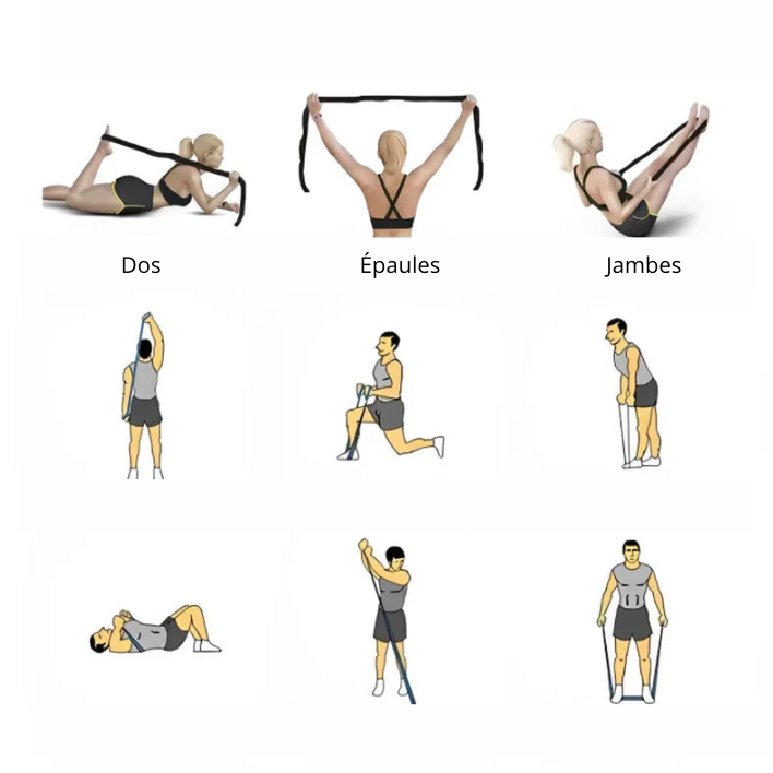 Bande longue élastique tissus